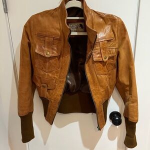 Tauro Cuer Brown Leather Jacket